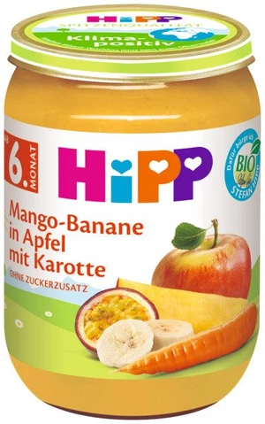 HiPP BIO Jablko s banánem, mangem a mrkví od 6. měsíce 190 g