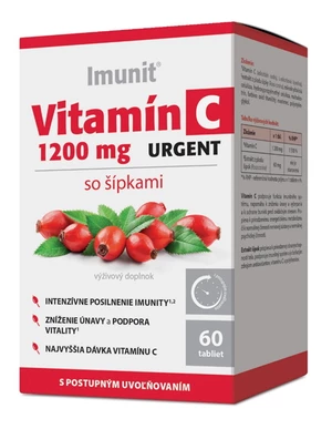 Imunit Vitamín C 1200 mg URGENT so šípkami 60 tabliet