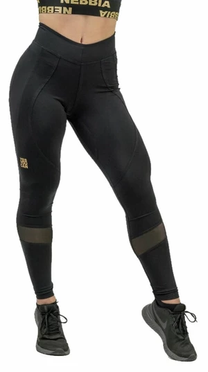 Nebbia High Waist Push-Up Leggings INTENSE Heart-Shaped Black/Gold S Fitness pantaloni