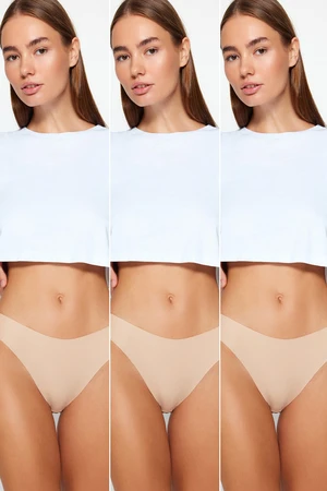 Trendyol Ten Ten 3-Pack Polyamide Laser Cut Invisible Classic Panties