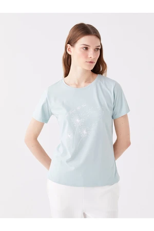 LC Waikiki Women's Crew Neck Printed Short Sleeved T-Shirt