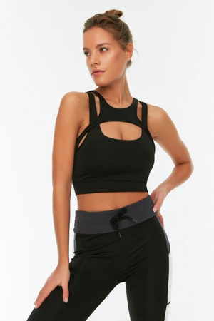 Trendyol Black Support/Shaping Halterneck Sports Bra