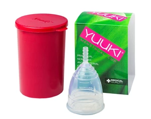 YUUKI Menstruační kalíšek Classic Large set 1 ks + dezinfekční krabička