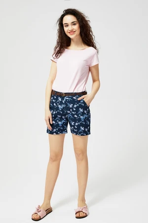 Shorts with belt - dark blue