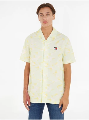 Light Green Mens Patterned Shirt Tommy Jeans - Men