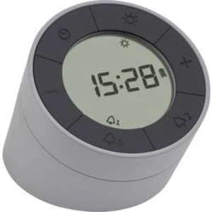 Quartz budík TFA Dostmann Digitalwecker und LED-Nachtlicht TIME & LIGHT 60.2029.10, časů buzení 2, šedá, antracitová