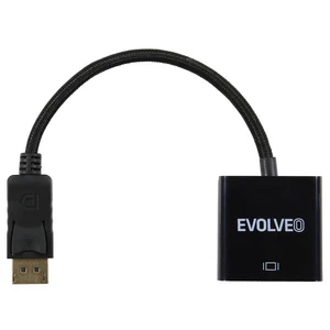 Redukcia Evolveo DisplayPort/DVI (EV-DP-DVI) čierna adaptér • DVI vstup • DisplayPort výstup • podpora Full HD rozlíšenie • dvojité tienenie • materiá