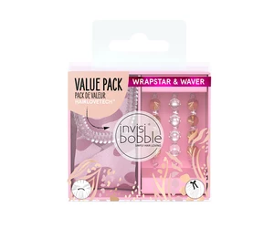 Sadaa špirálovej gumičky s mašľou a sponiek Invisibobble Wrapstar and Waver Sauvage Beauty (IB-OR-USDO102) + darček zadarmo