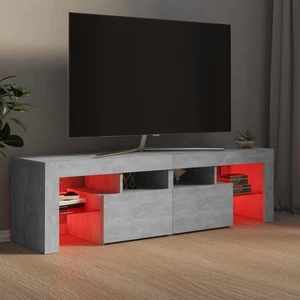 TV Cabinet with LED Lights Concrete Gray 55.1"x13.8"x15.7"