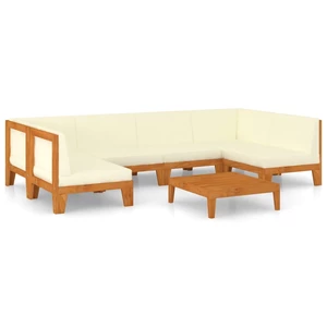 7 Piece Garden Lounge Set with Cushions Solid Acacia Wood