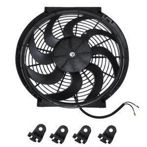 14" inch Car Vehicle Slim Electric Radiator Cooling Fan Pull Push + Mounting Kit