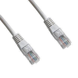 Kábel DATACOM síťový (RJ45), 0,25m (1497) biely Patch kabel UTP lanko cat.5e se dvěma konektory RJ45, pro propojování počítačových sítí (např. pro spo