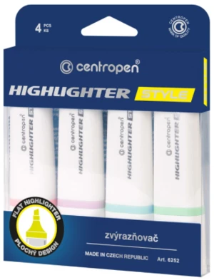 Centropen Zvýrazňovač 6252 style soft plochý