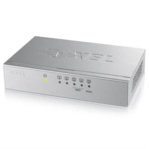 Switch ZyXEL GS-105B (GS-105BV3-EU0101F) switch • 5× 10/100/1 000 Mbps port • technológia QoS • funkcia Auto MDI/MDI–X • kompatibilný s IEEE 802.3az •
