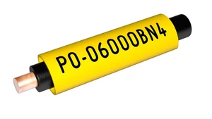 Partex PO-06Q10DN4, žlutá,děrovaná, průměr 3,2-4mm, 40m, popisovací PVC bužírka s tvarovou pamětí, PO oválná