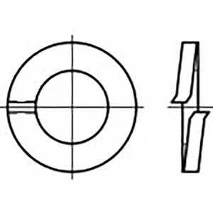 TOOLCRAFT  TO-6854232 pérové podložky Vnútorný Ø: 3 mm  DIN 127   Ušlechtilá ocel V2A  A2 100 ks