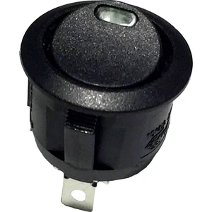 TRU COMPONENTS kolískový spínač R13-112L B/B GREEN 3V 250 V/AC 6 A 1x vyp/zap  s aretáciou 1 ks