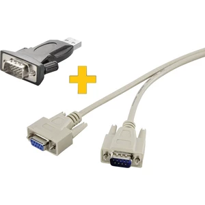 Renkforce USB 2.0, sériový prepojovací kábel [1x USB 2.0 zástrčka A - 1x D-SUB zástrčka 9-pólová]  pozlátené kontakty
