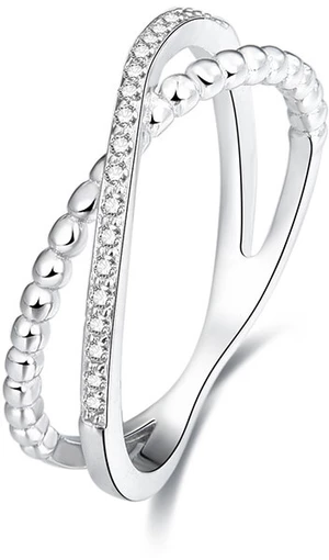Beneto Dvojitý prsten ze stříbra AGG145 50 mm