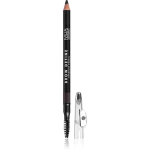 MUA Makeup Academy Brow Define dlouhotrvající tužka na obočí s kartáčkem odstín Dark Brown 1,2 g