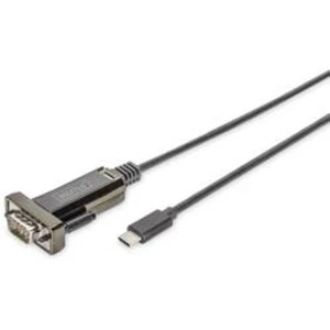 Adaptér USB 2.0 Digitus [1x sériový (9 pinů) - 1x USB-C™ zástrčka] černá