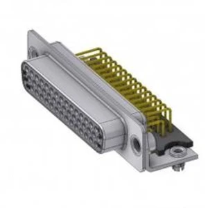 D-SUB zásuvka Deltron Connectors 90 °, pólů 44, pájené, piny, 1 ks