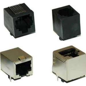 Zásuvka, vestavná vertikální encitech 2101-0110-13, RJ45 RJJ-88NF-V, černá, 1 ks