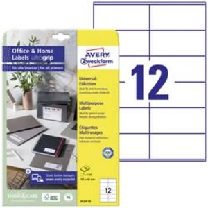 Avery-Zweckform 3424-10 etikety 105 x 48 mm papír bílá 120 ks permanentní univerzální etikety 10 Blatt A4