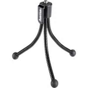 Mini stativ Hama Flexi M, 1/4palcové, min./max.výška 7 - 10 cm, černá