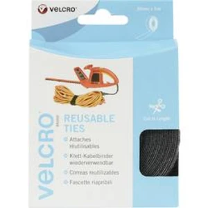 Stahovací páska se suchým zipem Velcro VEL-EC60254, 5 m x 30 mm, černá, 5 m