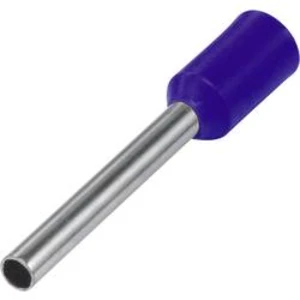 Kabelové dutinky s plastovým límcem Vogt, 490912, Ø 16 mm², délka dutinek 12 mm, 100 ks, modrá