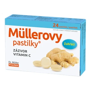 DR. MÜLLER Müllerovy pastilky se zázvorem a vitamínem C 24 ks