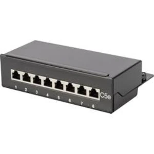 Patch panel Digitus CAT 5e, DN-10001, 1 HE, 8x port, 100 MBit/s