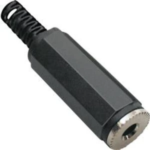 Jack konektor 3,5 mm mono BKL Electronic 72207, zásuvka rovná, 2pól., černá