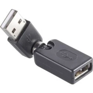 USB adaptér Renkforce 1x USB 2.0 zástrčka ⇔ 1x USB 2.0 zásuvka, černá, pozlacený