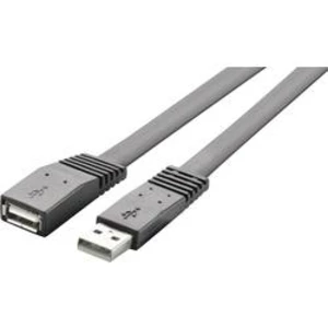 USB prodlužovací kabel Renkforce 1x USB 2.0 zástrčka ⇔ 1x USB 2.0 zásuvka 1 m, černá