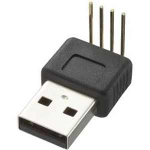 USB konektor s DPS montáží zástrčka, zahnutá TRU COMPONENTS Typ A 90° USB zástrčka typu A, 90°, 1 ks
