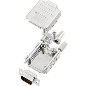 Sada D-SUB kolíkové lišty encitech DPPK09-M-DMP-K, 180 °, pólů 9, pájecí kalíšek, 1 sada