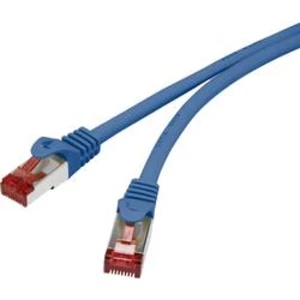 Síťový kabel RJ45 Renkforce RF-3301792, CAT 6, S/FTP, 15.00 cm, modrá