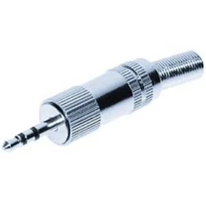 Jack konektor 2.5 mm TRU COMPONENTS 1559803 zástrčka, rovná, Pólů: 3, stereo, stříbrná, CuZn, poniklovaný, 1 ks