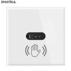 SMATRUL Wall Infrared Sensor Switch Infrared Sensor No Need to Touch Glass Panel Light Switch