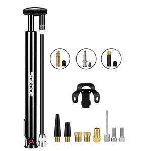 SGODDE Portable Bike Pump 160PSI Bicycle Floor Air Inflator Presta Schrader with AV DV SV for Cycling ScooterFor Mount