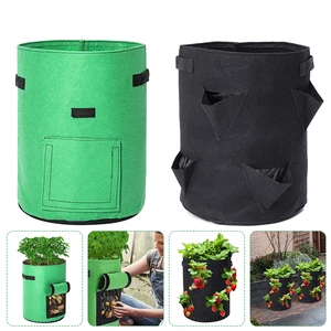 4/6pcs 10 Gallon Potato Grow Bag Breathable Planting Bags Breathable Nonwoven Large Capacity Visual Plant Growing Bag