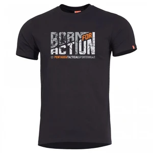 Pánske tričko Born For Action Pentagon® (Farba: Čierna, Veľkosť: L)