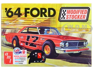 Skill 2 Model Kit 1964 Ford Galaxie "Modified Stocker" 1/25 Scale Model by AMT