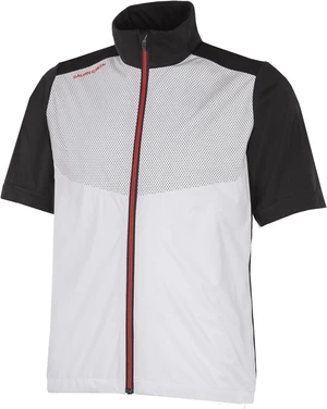 Galvin Green Livingston Mens Windproof And Water Repellent Short Sleeve Jacket White/Black/Red 2XL