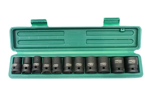 Sada nástrčných úderových hlavic 1/2", 11 ks, 10-24 mm - JONNESWAY S03A4111S