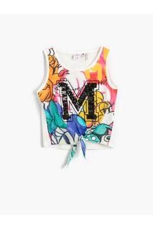 Koton Minnie Mouse Licensed Printed Undershirt Sequined Sequined