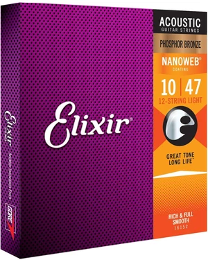 Elixir 16152 Nanoweb 12 10-47 Cuerdas de guitarra