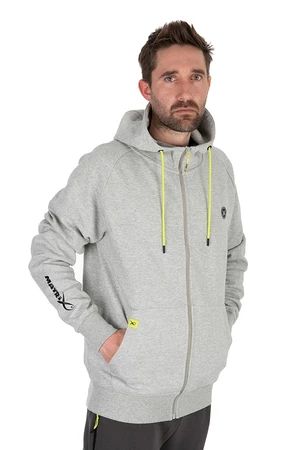 Matrix mikina black edition full zip hoody marl grey lime - xxl